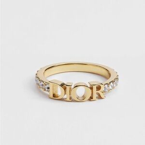 Dior Gold Ring with Silver Accents